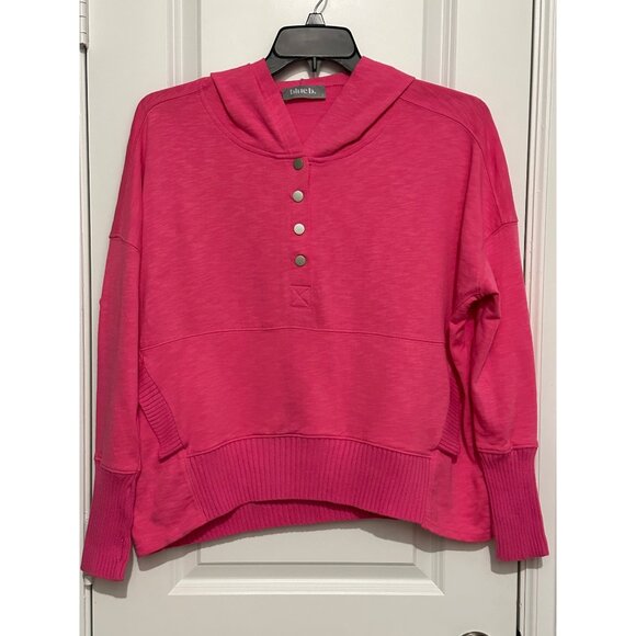 Blueb Collection Pink Hooded Pullover With Snap Buttons - Picture 1 of 13